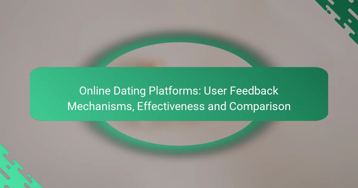 Online Dating Platforms: User Feedback Mechanisms, Effectiveness and Comparison
