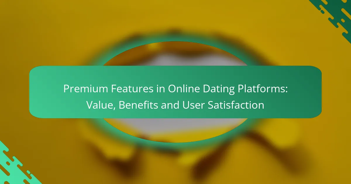 Premium Features in Online Dating Platforms: Value, Benefits and User Satisfaction