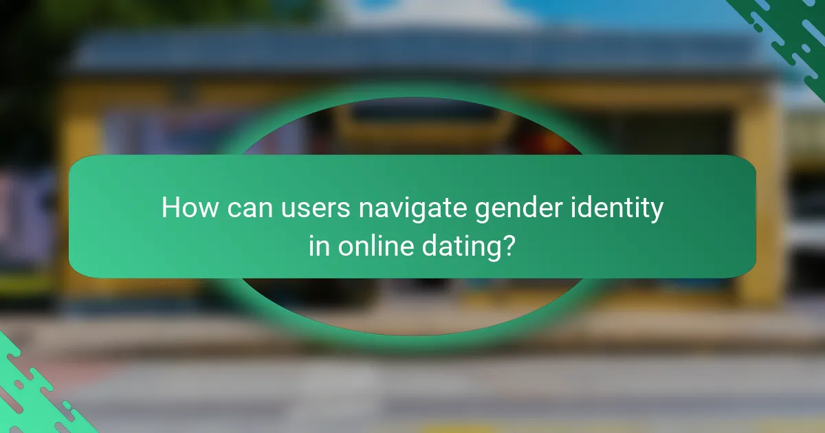 How can users navigate gender identity in online dating?