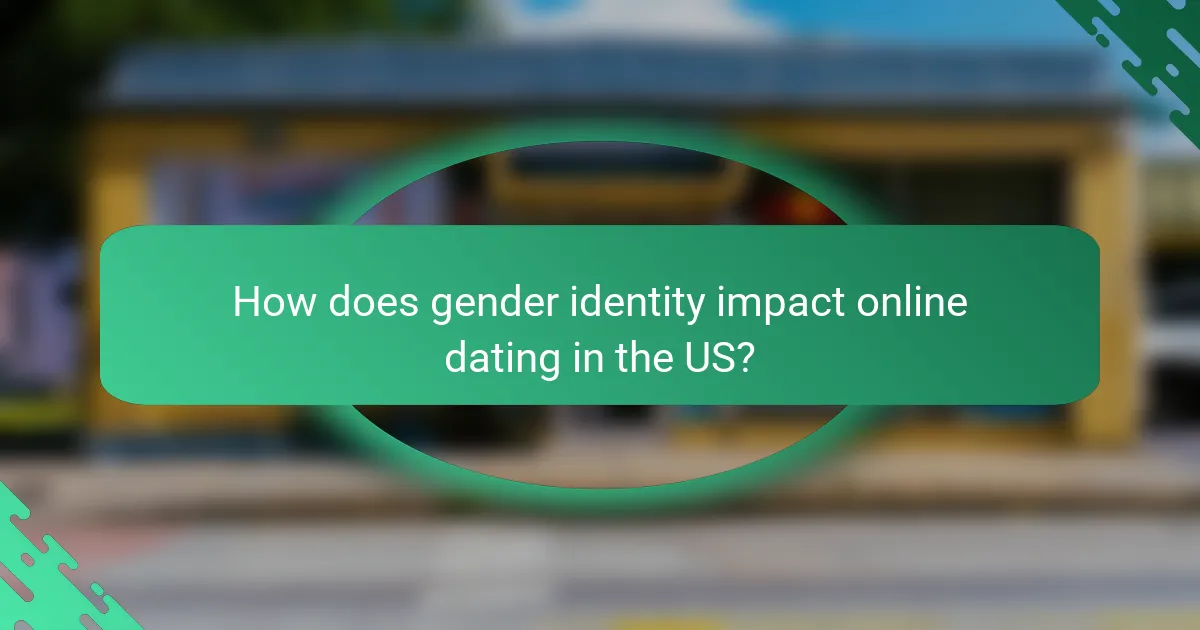 How does gender identity impact online dating in the US?