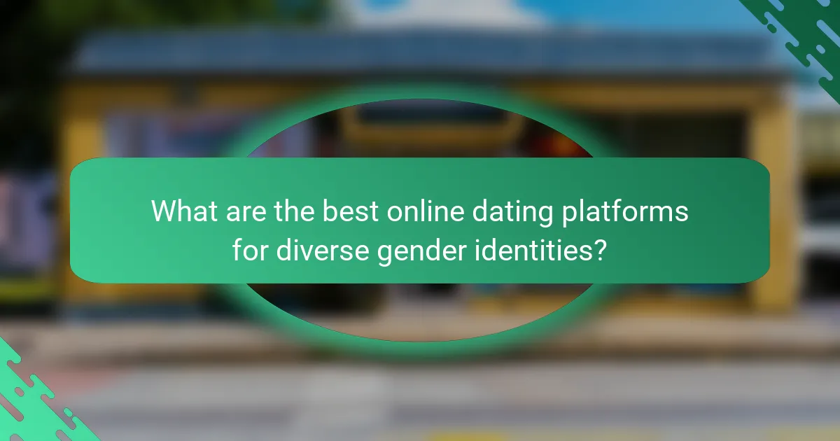 What are the best online dating platforms for diverse gender identities?